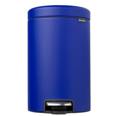 Ведро для мусора Brabantia NewIcon с крышкой 12 л металл синее индиго с педалью
