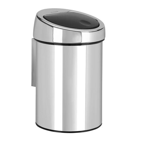Ведро для мусора Brabantia Touch Bin с крышкой 3 л металл стальное полированное