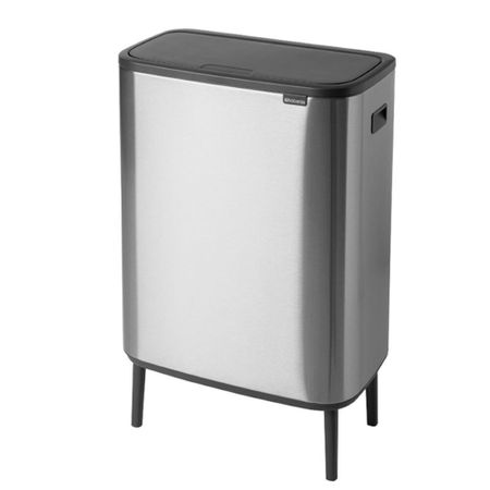 Ведро для мусора Brabantia Bo Hi Touch Bin с крышкой двухсекционное 30/30 л металл стальное матовое