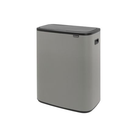 Ведро для мусора Brabantia Bo Touch Bin с крышкой двухсекционное 30/30 л металл минерально-серое