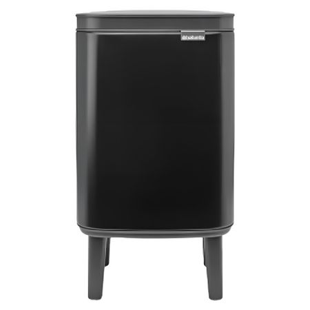 Ведро для мусора Brabantia Bo Hi с крышкой 4 л металл черное матовое