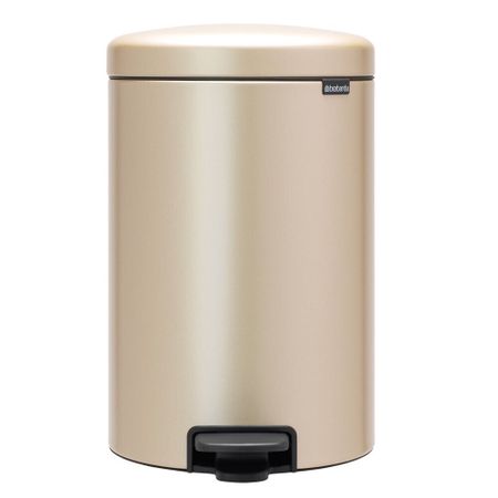 Ведро для мусора Brabantia NewIcon с крышкой 20 л металл шампань с педалью