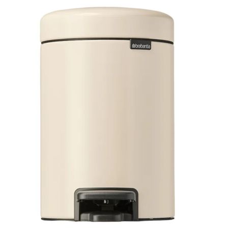 Ведро для мусора Brabantia NewIcon с крышкой 3 л металл бежевое с педалью