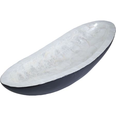 Блюдо декоративное Glasar с отделкой раковинами устриц 71х20х10 см