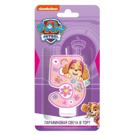 Свеча на торт Щенячий патруль Цифра 5