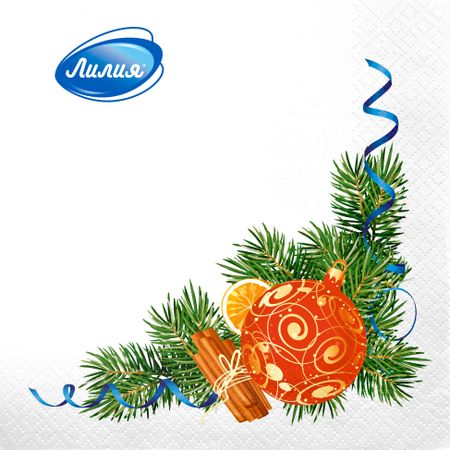 Салфетки Лилия Пряный декор 2 сл 20 л 33х33 см