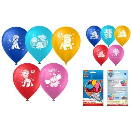 Шарики Щенячий патруль 30 см 5 шт вид 1 щенячий патруль 1000 и 1 головоломка