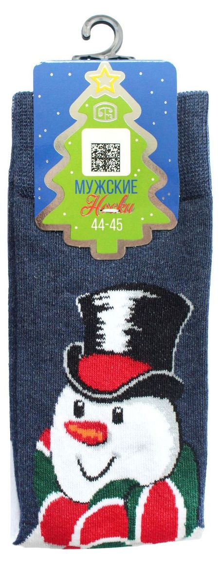 Носки мужские новогодние Брестские Classic темно-синий меланж, р. 29