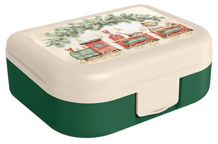 Ланч-бокс Phibo Вокруг света Новый год зеленый, 1 л