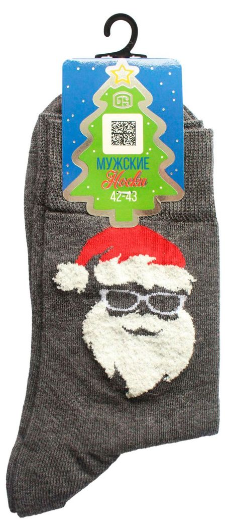 Носки мужские новогодние Брестские Classic темно-серый меланж, р. 27