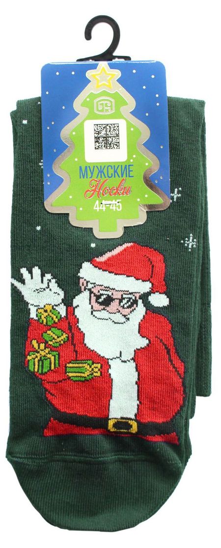 Носки мужские новогодние Брестские Classic темно-зеленый, р. 29