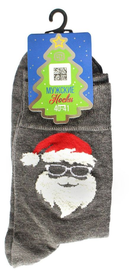 Носки мужские новогодние Брестские Classic темно-серый меланж, р. 25