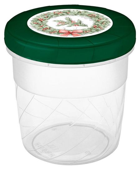 Банка с крышкой Phibo Вокруг света Новый год, 1 л