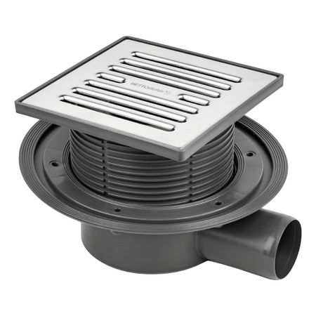 Трап душевой горизонтальный Bettoserb Superior Quadro с комбинированным затвором 150х150 мм d50 мм решетка из нержавеющей стали (14702509) трап горизонтальный 100x100мм слив 50мм нерж