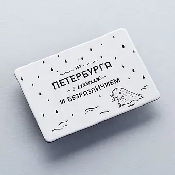 Сувенир КОМПЛЕКТ Магнит Из Петербурга с апатией