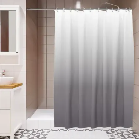 Штора для ванной Lemer Tramatza 180x180 см PEVA цвет белый/серый для подушки formaso бархатный белый геометрический