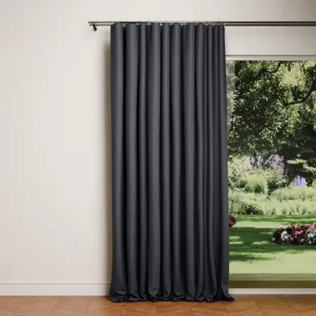 Штора на ленте Камелия 200x280 см цвет серый штора портьерная на шт ленте legrand бархат 180х275см изумрудная арт 58091260