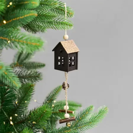 Украшение декоративное подвесное KREAFORTA Домик 20 см коричневый