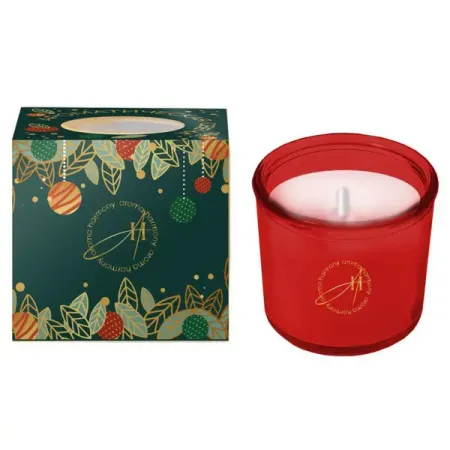 Свеча в стакане Aroma Harmony Пряный апельсин 5.5 см цвет красный