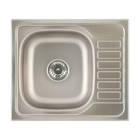 Мойка для кухни врезная с крылом 58x50 см глубина чаши 16 см лен нержавеющая сталь цвет серебристый козырьки для ls2 ff320 stream ff353 rapid ff328 ff800 мотоциклетный шлем замена дополнительных линз иридий серебристый