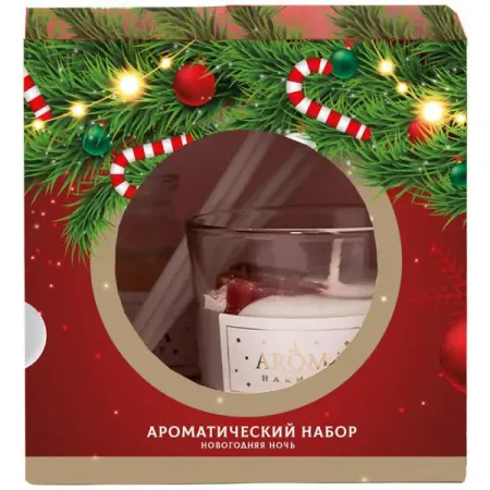 Набор Aroma Harmony Новогодняя ночь диффузор 30 мл и свеча 60г