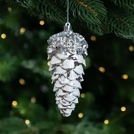 Украшение декоративное KREAFORTA Шишка 16 см серый