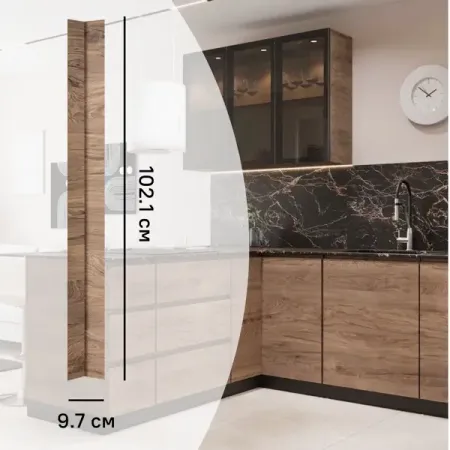 Фальшпанель для кухонного шкафа Токио 10x102 см KONSENSA ЛДСП цвет темное дерево металлическая статуэтка токио небо дерево sukashing