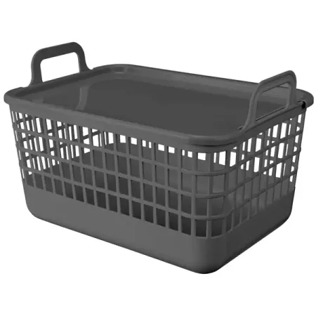Корзина Анапа 12л прямоугольная цвет серый