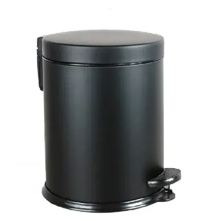 Контейнер для мусора для ванной 5 л металл цвет черный