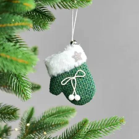 Украшение декоративное подвесное KREAFORTA Варежка 13 см зеленый