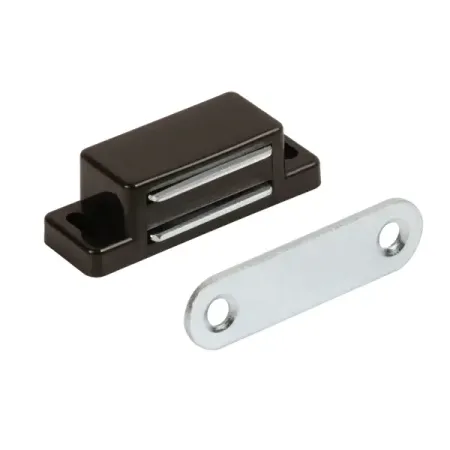 Защелка магнитная 15x45 мм пластик цвет черный магнитные защелки moonbiffy для шкафов