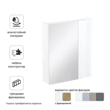 Фасад для мебели в ванной Iddis Lahta LAH20W1i89 19.8 см МДФ цвет белый