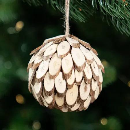 Шар елочный KREAFORTA с лепестками ø8 см