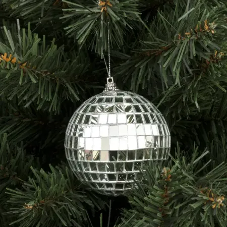 Шар елочный KREAFORTA зеркальный ø12 см серый