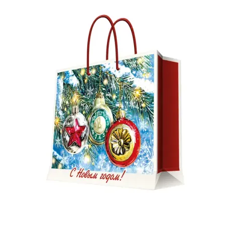 Подарочный пакет Ретро 33x41x16 см гс пакет воронеж 18 23 8 бумага