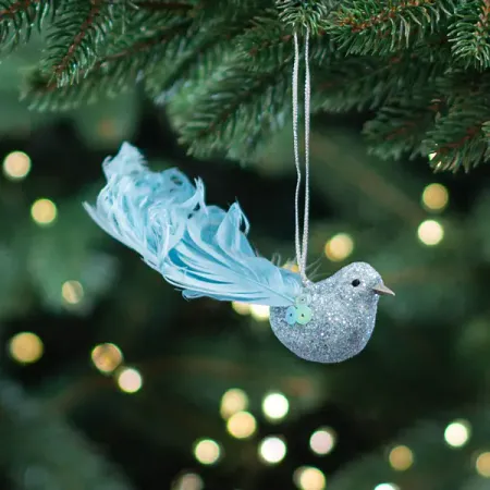 Украшение декоративное KREAFORTA Птица 16 см синий