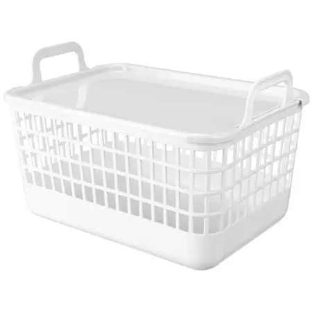 Корзина Анапа 12л прямоугольная цвет белый