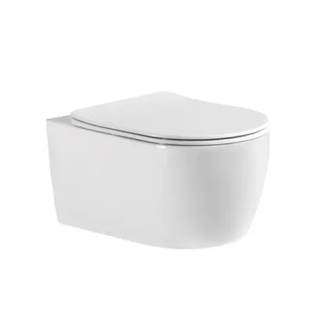 Унитаз подвесной безободковый Aquatek ЕВРОПА AQ1106T-00 смыв торнадо 490x360x250 с сиденьем Soft Close