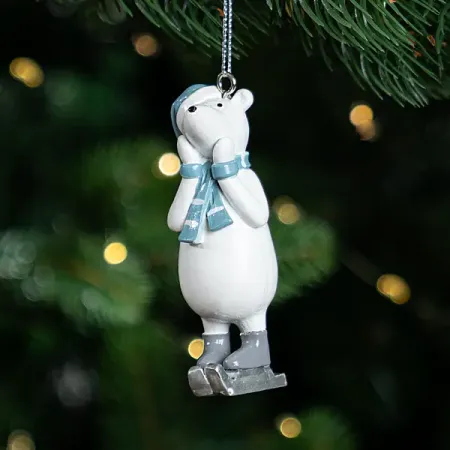 Украшение декоративное KREAFORTA медведь 9 см белый