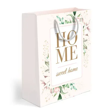 Пакет подарочный Симфония Милый дом 32x26x12 см цвет белый пакет а3 44 32 5 12 милый кролик дет бум мат ламинат