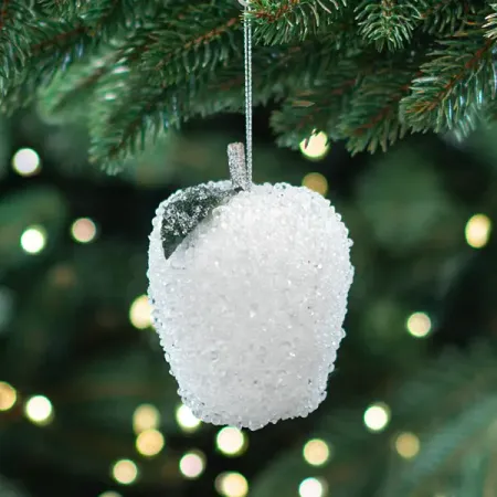 Украшение декоративное KREAFORTA Яблоко 8 см белый