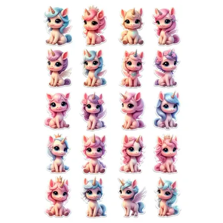 Наклейка Симфония Единорожки 30x20 см 50 игр в кармане единорожки