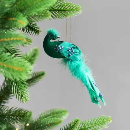 Украшение декоративное KREAFORTA Птица 22 см зеленый