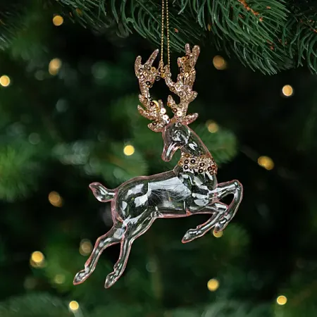 Украшение декоративное KREAFORTA Олень 13 см розовый