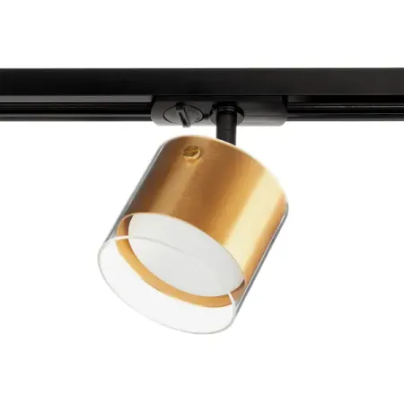 Трековый светильник спот Wolta WTL-GX53/07G под лампу GX53 однофазный цвет золотой