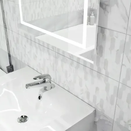 Плитка настенная KREAFORTA Mersey Hexo 20x40 см 1.2 м² матовый цвет серый оригинальные микропереключатели c