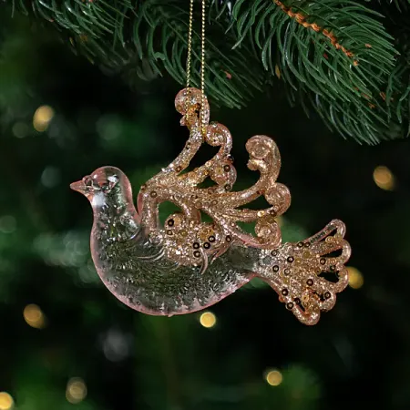 Украшение декоративное KREAFORTA Птица 11 см розовый