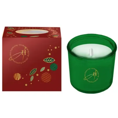 Свеча в стакане Aroma Harmony Вишневый пирог 5.5 см цвет зеленый