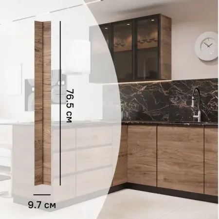 Фальшпанель для кухонного шкафа Токио 10x77 см KONSENSA ЛДСП цвет темное дерево металлическая статуэтка токио небо дерево sukashing