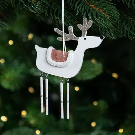 Украшение декоративное подвесное KREAFORTA Олень 15 см белый